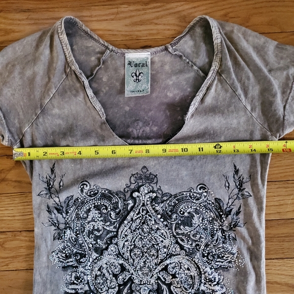 Vocal Mineral Wash French Sleeve Tee - Picture 8 of 10